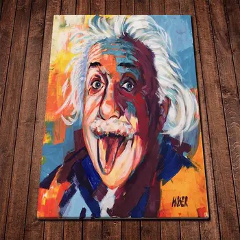 Panza de Imprimare de Perete de Arta Pictura de Artă Einstein Tablou Poster pentru Camera de zi Decor Acasă