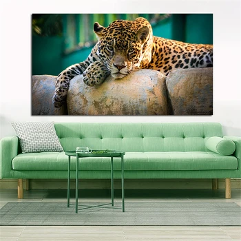 Panza Pictura Leopard Postere Si Printuri De Animale Poster Imagini Cuadros De Arta De Perete Pentru Camera De Zi De Decorare Fara Rama