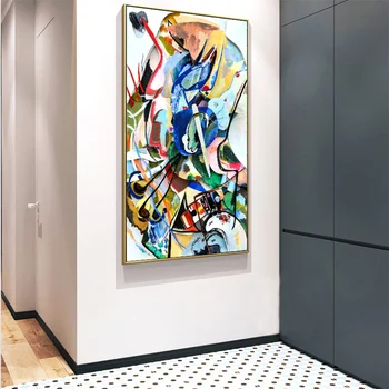 Panza Printuri De Arta Pictura Poster Artist Wassily Kandinsky Geometrice Abstracte Poza Perete Pentru Camera De Zi Decor Acasă Cuadros
