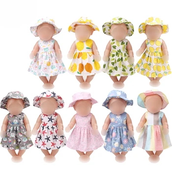 Papusa haine la modă mai Multe rochii + pălării multe se potrivesc stilului 43 cm păpuși pentru copii și 18 inch Fata de păpuși f490-f498
