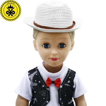 Papusa Pălărie 2 Stil de Vară, Pălării de Paie se Potrivesc 43cm Baby Doll și 18 inch Fata Papusa Accesorii 001