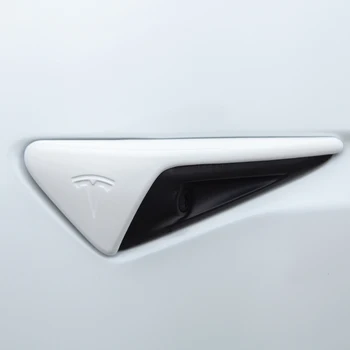Partea de camera de fibre de carbon model capacul de protecție 2 BUC Pentru Tesla Model 3 18-20