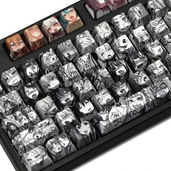 PBT Ahegao Keycap Sublimare OEM Profil Anime Japonez Tastă Pentru Cherry Gateron Kailh comuta Tastatură Mecanică