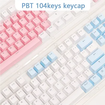 PBT Translucid Iluminare Taste 104 Taste Tastatură Mecanică Capac Cheie Dublă Cheie Capac Pentru Cherry MX