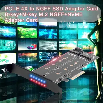 PCI-E 4X la unitati solid state SSD Adaptor Card B-cheie+M-cheia M. 2 unitati solid state+NVME Dublă Interfață PCIE Card Adaptor