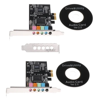 PCI-E Audio Digitale placa de Sunet 5.1 Condensatori Solizi CMI8738 Chipset + Barieră