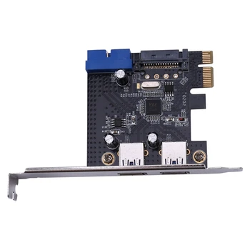 PCI-E pentru a 2 Port USB 3.0 PCI Card de Expansiune 19-Pin/20-Pin Extern Pcie Card Adaptor Suport PCIE 1X, 4X, 8X, 16X