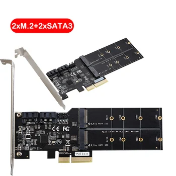PCI e sata Card de Expansiune m2 sata ssd pci e adaptor PCI-e pentru SATA3.0/unitati solid state M2 Interfață de Expansiune Card de Controler pentru desktop-uri