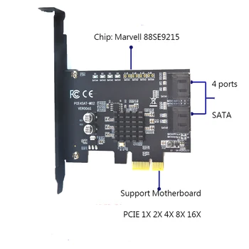 PCI-E SATA card PCI-E 1X Carduri PCI Express SATA 3.0 2Ports 4ports 6ports SATA III 6Gbps Expansiune Adaptor Placi add pe card
