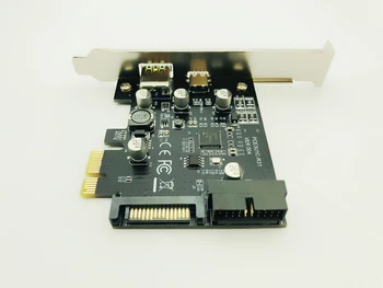 PCI-Express PCI-e Pentru USB 3.1 Tip-C Coloană Post Card PCIe la USB-C 2.4-UN Fast Charger+19PIN USB Frontal Miner de Expansiune Card Adaptor