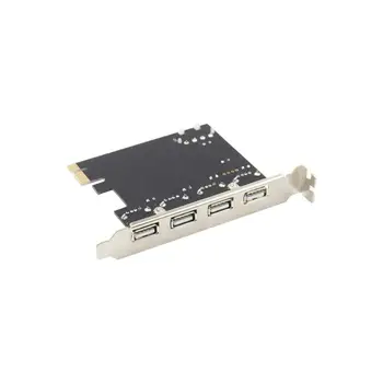 PCIe La 4 Port USB 2.0 Converter Card de 4 Port USB 2.0 PCI Express Card PCI-E USB 2.0 Host Controller Card MCS9990 Chipset