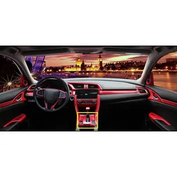 Pcmos Roșu ABS Fibra de Carbon de Viteze Schimbare Capac Ornamental Pentru Honda Civic al 10-lea 2016 2017 Interior Ornamente Autocolante Piese