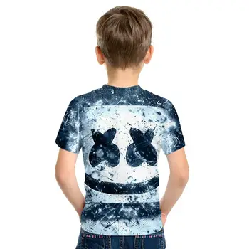 Pe alb Amuzant 3D print hip hop stil de haine pentru copii t-shirt om / fata cu mânecă scurtă pentru copii stradă tricou amuzant