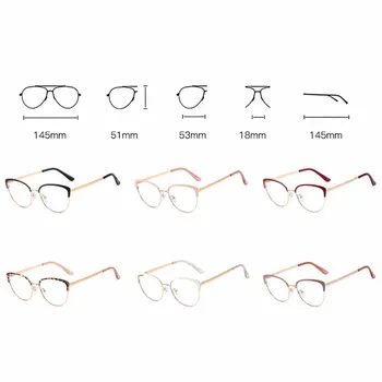 Peekaboo metal de aur ochi de pisica ochelari de sex feminin anti blue light computer optice rama de ochelari femei accesorii de moda obiectiv clar