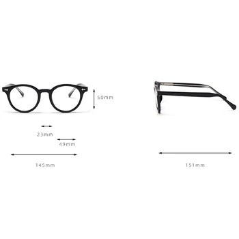 Peekaboo retro rotund rama de ochelari femei stil coreean tr90 optic ochelari om obiectiv clar acetat de gri de înaltă calitate unisex