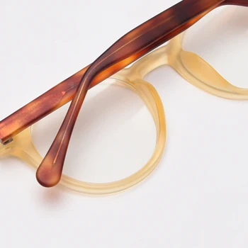 Peekaboo retro rotund rama de ochelari femei stil coreean tr90 optic ochelari om obiectiv clar acetat de gri de înaltă calitate unisex
