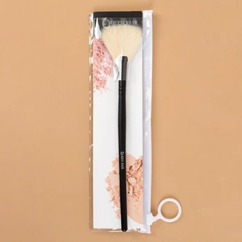Pensula de machiaj Premium, ventilator, case, 20 cm, negru perii Cosmetice instrumente pentru fata
