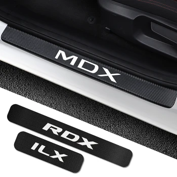 Pentru Acura MDX ILX RDX TLX 4BUC Masina Prag Portieră Scuff Placa Autocolante Auto Pragul Protector Decalcomanii de Tuning Auto Accesorii