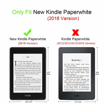 Pentru Amazon Kindle Paperwhite 2018 din Piele PU Caz Acoperire 6