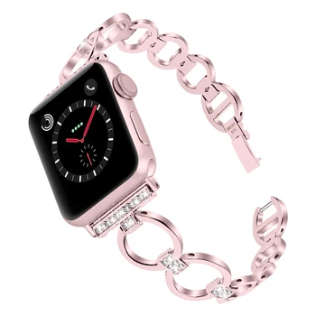 Pentru Apple Watch Band Seria 5 Curea 40mm 44mm femeie bandă de oțel Diamant 38mm 42mm Bratara din Otel Inoxidabil pentru iwatch 5 4/3/2/1