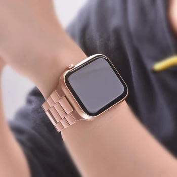 Pentru apple watch curea SE serie 6 5 4 3 brățară pentru applewatch iwatch trupa 44mm 42mm 40mm 38mm correa din otel inoxidabil curea