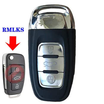 Pentru Audi A6L Q7 Keyless-go Flip Model (Shell) Modernizate Smart Key Remote Shell Caz 3 Buton de Telecomanda cu lama Netaiata
