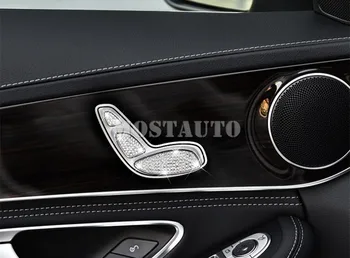 Pentru Benz C Class W205 S205 Stras Stil Scaunul Reglați Butonul de Acoperi perioada-2018 6pcs Auto Tapiterie
