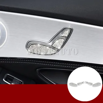 Pentru Benz C Class W205 S205 Stras Stil Scaunul Reglați Butonul de Acoperi perioada-2018 6pcs Auto Tapiterie