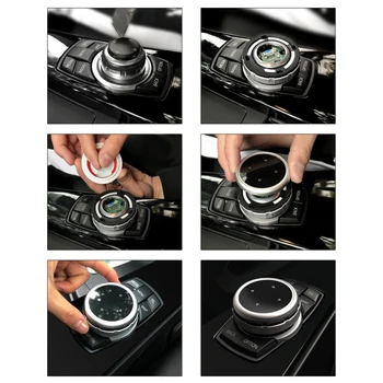 Pentru BMW Car Multimedia iDrive negru Buton Capac Ornamental ABS Suport F10 F20 F30 NBT Controller Numai Accesorii Auto