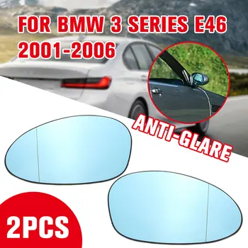Pentru BMW M3 E46 2001 2002 03 04-2006 1 Pereche Stânga-Dreapta Retrovizoare Aripa Usa Sticla Oglinda pe Partea Șoferului Albastru Anti-Orbire geamuri Colorate Încălzit