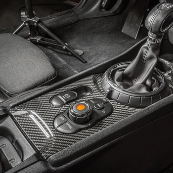 Pentru BMW MINI COOPER F54 F60 fibra de Carbon modificarea accesorii schimbătorului de Viteze capac panou de control Central Autocolant decor masina
