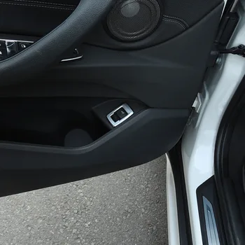 Pentru BMW X1 F48 2016-2019 Pentru BMW X2 F47 perioada 2018-2019 ABS Mat Crom Interior Ușă Coada Swtich Butonul Cadru de Acoperire Accesorii Auto