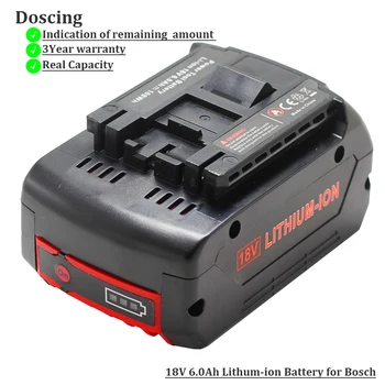 Pentru Bosch 18V 6000mAh Instrumente de Putere a Bateriei Reîncărcabile Baterii Pack Acumulator pentru Burghiu Bosch BAT609 BAT618 3601H61S10 JSH180