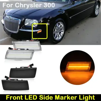 Pentru Chrysler 300 2005-Clar sau Afumate Obiectiv Mașină de fata amber LED lampă de poziție laterală Turn Semnal de Lumină