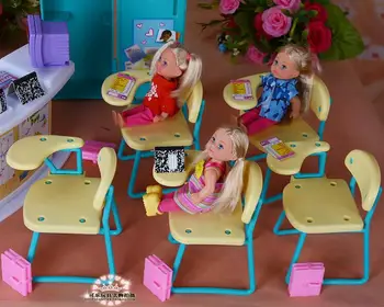 Pentru clasa barbie kelly Mobilier Scena elemente de Recuzită de Clasă Grădiniță Set Fete Jucarii barbie păpuși accesorii