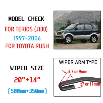 Pentru Daihatsu Terios Bego Toyota Rush 1997~2006 J100 Accesorii lamela Ștergătorului de Parbriz Perii Stergatoare pentru Masina 1998 1999 2000