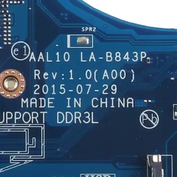Pentru DELL Inspiron 5558 LA-B843P 04RYMR SR24B PENTIUM 3825U DDR3L Notebook placa de baza Placa de baza de test complet de lucru