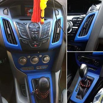 Pentru Ford Focus 2012-2018 Interior Panou de Control Central Mânerul Ușii 3D/5D Fibra de Carbon Autocolante, Decalcomanii Auto styling Dotari