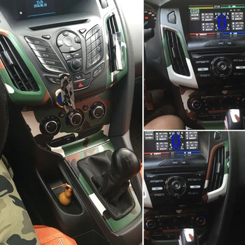 Pentru Ford Focus 2012-2018 Interior Panou de Control Central Mânerul Ușii 3D/5D Fibra de Carbon Autocolante, Decalcomanii Auto styling Dotari