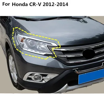 Pentru Honda CRV CR-V 2012 2013 Auto Frontal Lumina Lămpii de Capotă Turnare Cadru Stick-ABS Cromat Capac Trim 2 buc