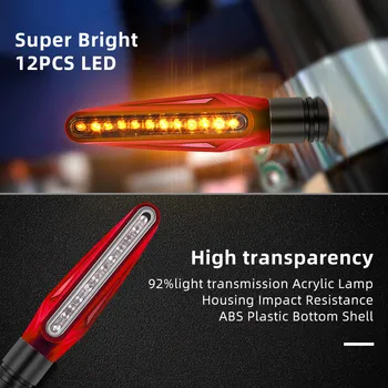 Pentru Honda VFR 800 CB1000R Z50 4 BUC Universale Motocicleta Flexibile LED de Semnalizare Indicator luminos portocaliu Motorcross Accesorii