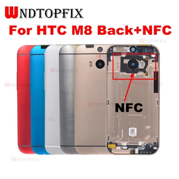 Pentru HTC M7 Capac Baterie Usa Spate Carcasa Spate Cu buton lateral Pentru HTC ONE M7 M8 Baterie Usa cu NFC Piese de schimb