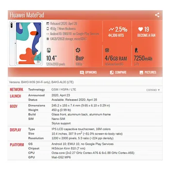 Pentru Huawei MatePad 10.4 BAH3-W09 Funda cu Slot pentru Card de Piele Flip Portabil Capacul de Mână Tableta Caz + Film