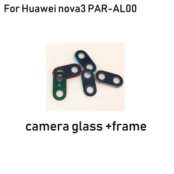 Pentru Huawei nova 3 nova3 PAR-AL00 Spate aparat de Fotografiat Lentilă de Sticlă +Acoperire Camera Cerc Carcasa Piese de schimb