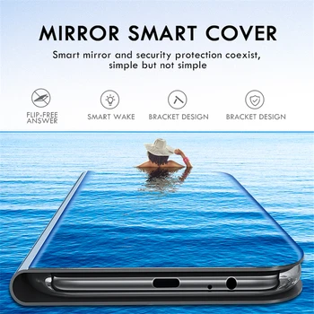 Pentru Huawei Nova 5T Caz de Lux Smart Mirror Flip Clear View Cover Pe Nova5T Yale-L71A Accesoriu Pentru Nova 5T Fundas Coque
