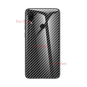 Pentru Huawei P20 P30 Pro P10 Plus p30lite P Inteligente Z 2019 STK-LX1 Caz sticlă Călită Gradient de fibra de carbon proteja acoperi caz