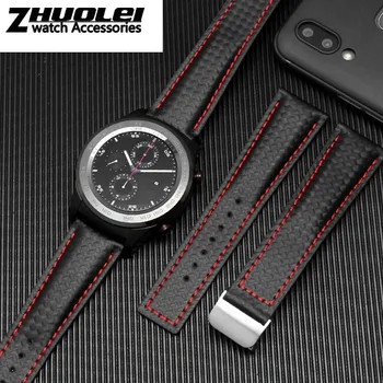 Pentru Huawei watch GT ceas fibra de carbon curea Amazfit Samsung Gear S3 ceas inteligent de înlocuire bratara 22mm