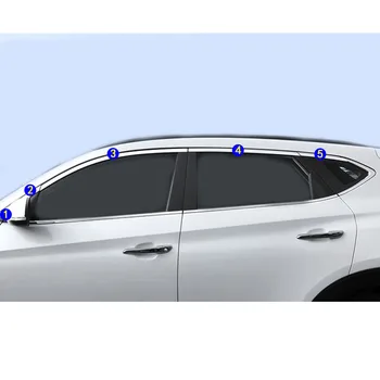Pentru Hyundai Tucson 2016 2017 2018 Car Styling Stick Otel Inoxidabil Geam Garnitura Stâlpului Mijloc Coloana Trim Hood