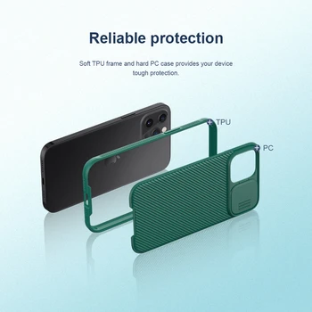 Pentru iPhone 12 12 mini Caz NILLKIN CamShield Pro Caz Slide Camera Proteja Intimitatea Capacul din Spate Pentru iPhone 12 Pro/ 12 Pro Max