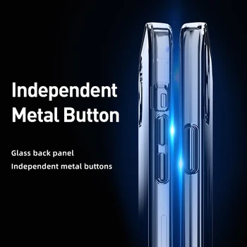 Pentru iPhone 12 Mini Telefon Mobil Caz Crystal Clear Anti-toamna Geam Spate Panou Acoperire Pentru iPhone12 Pro Max 6.7 12 Pro X-nivelul Caz